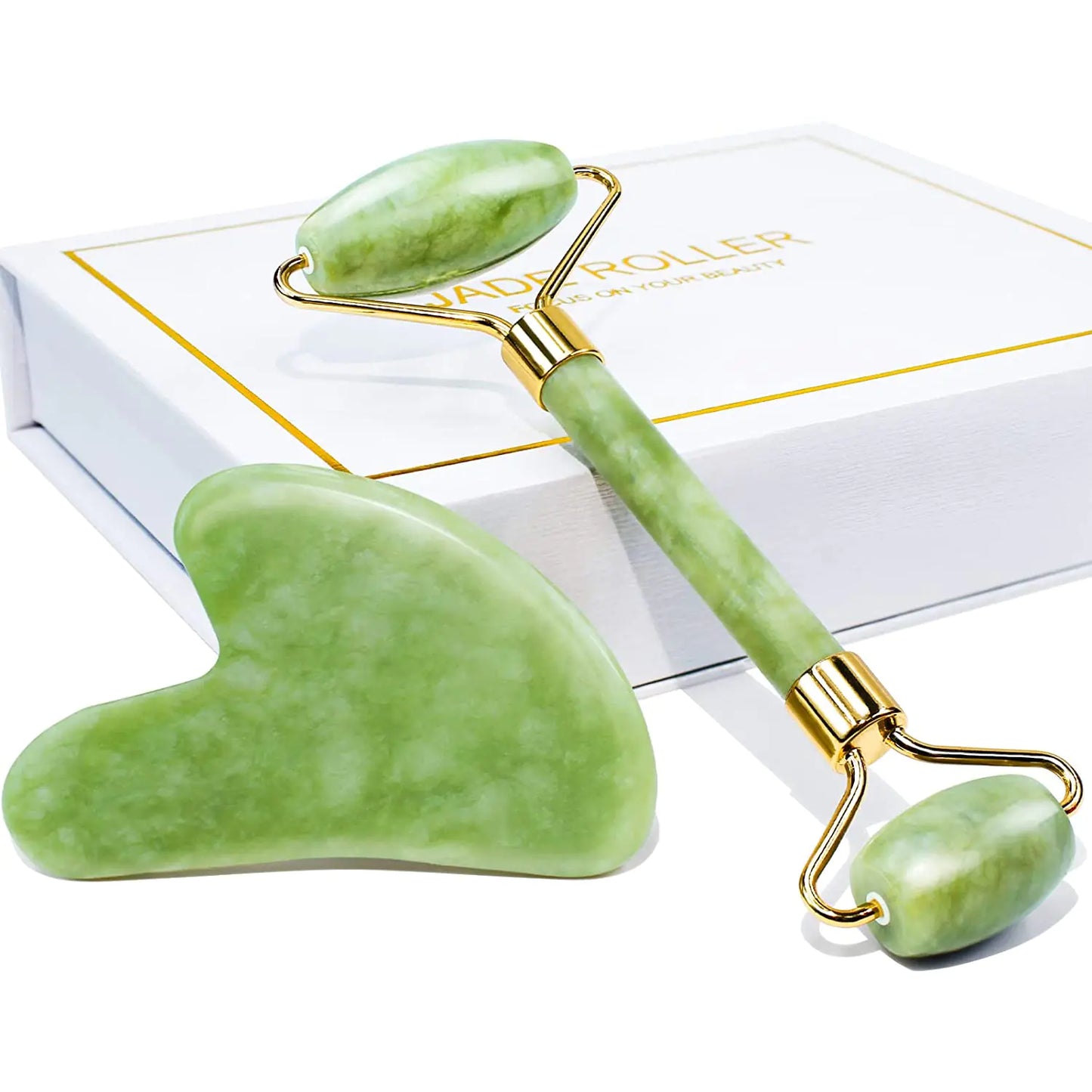 Jade Roller & Gua Sha Gift Box by Anti Spier