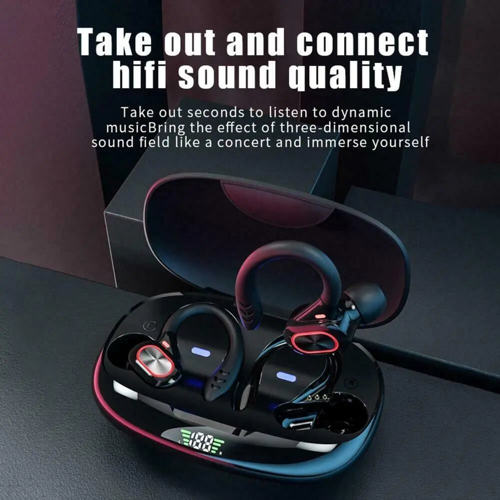 Bluetooth Headset 5.1 True Wireless Earphones Earbuds Headphones HiFi Sport TWS by Anti Spier