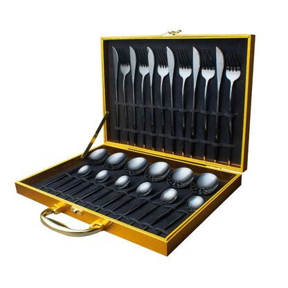 24 Pieces Luxury Cutlery Set by Anti Spier
