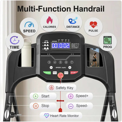 Folding Treadmill with Pulse Sensor by Anti Spier