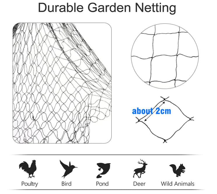 33FT Anti Bird Netting Pond Net Protection Tree Crops Plants Fruits Garden Mesh by Anti Spier