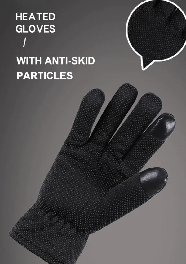 Electric USB Heated Gloves Winter Warming Thermal Ski Snow Hand Warm Windproof by Anti Spier