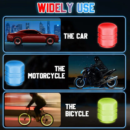 Glow in The Dark Tire Valve Caps by Anti Spier