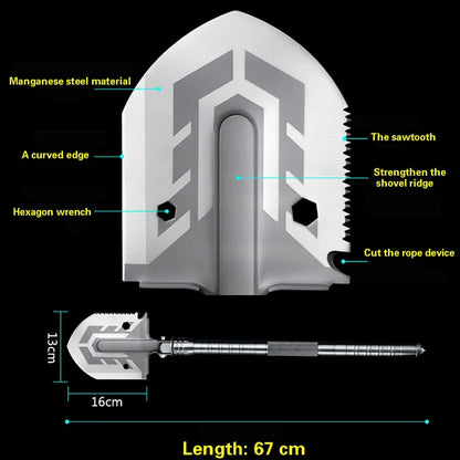 Outdoor Multi-purpose Folding Military Shovel by Anti Spier