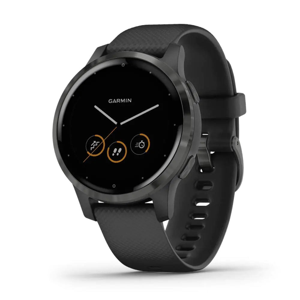 Garmin Vivoactive 4 GPS Smartwatch Features Music Body Energy Monitoring Animated Workouts Pulse Ox Sensors and More Black by Anti Spier