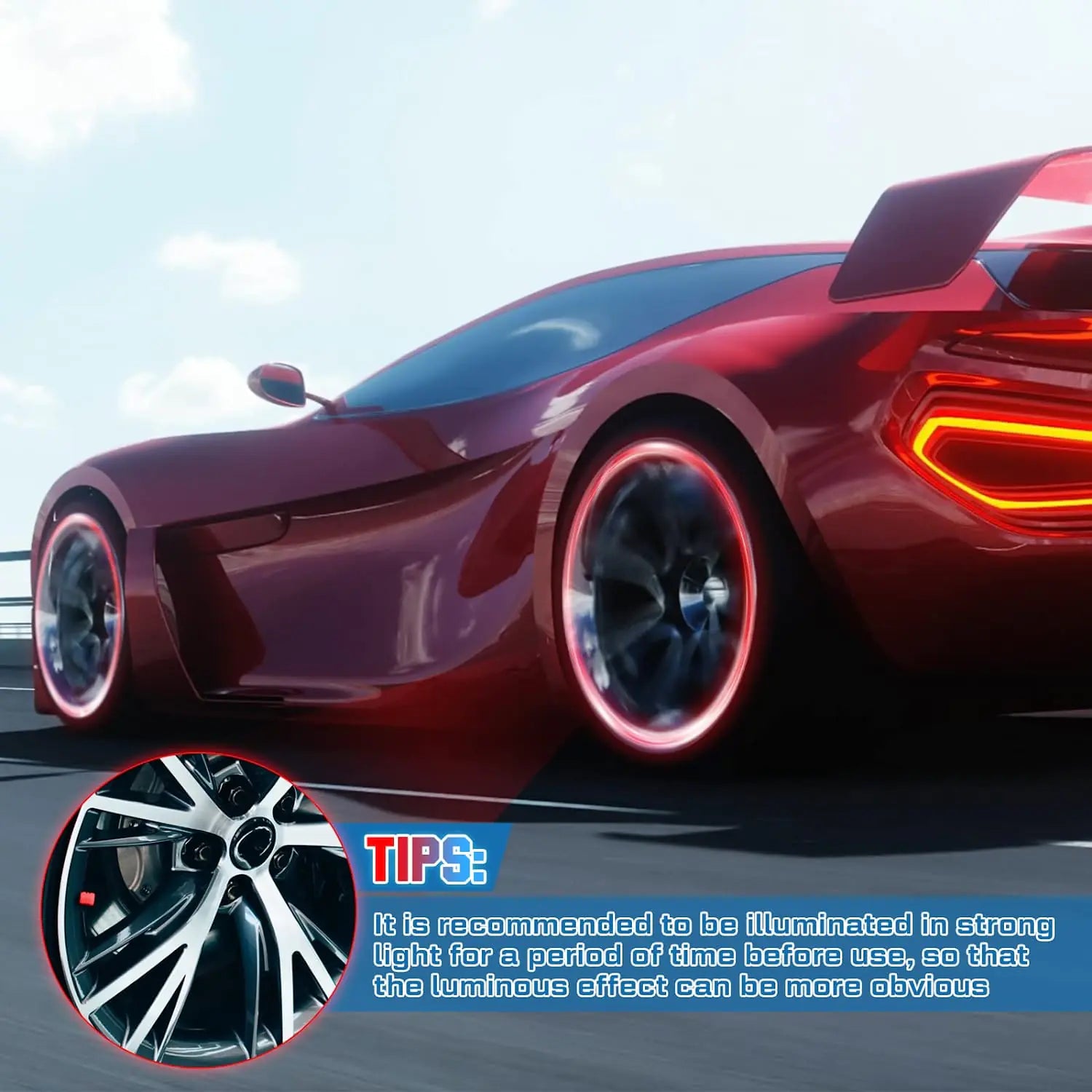 Glow in The Dark Tire Valve Caps by Anti Spier