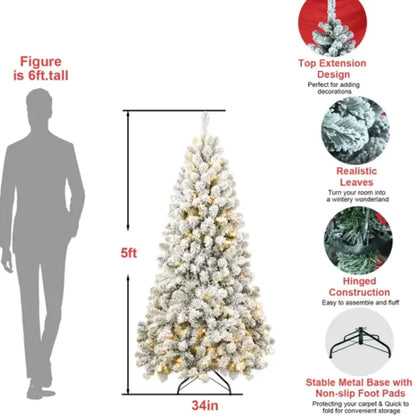 Frost Glow 5ft Flocked Tree by Anti Spier