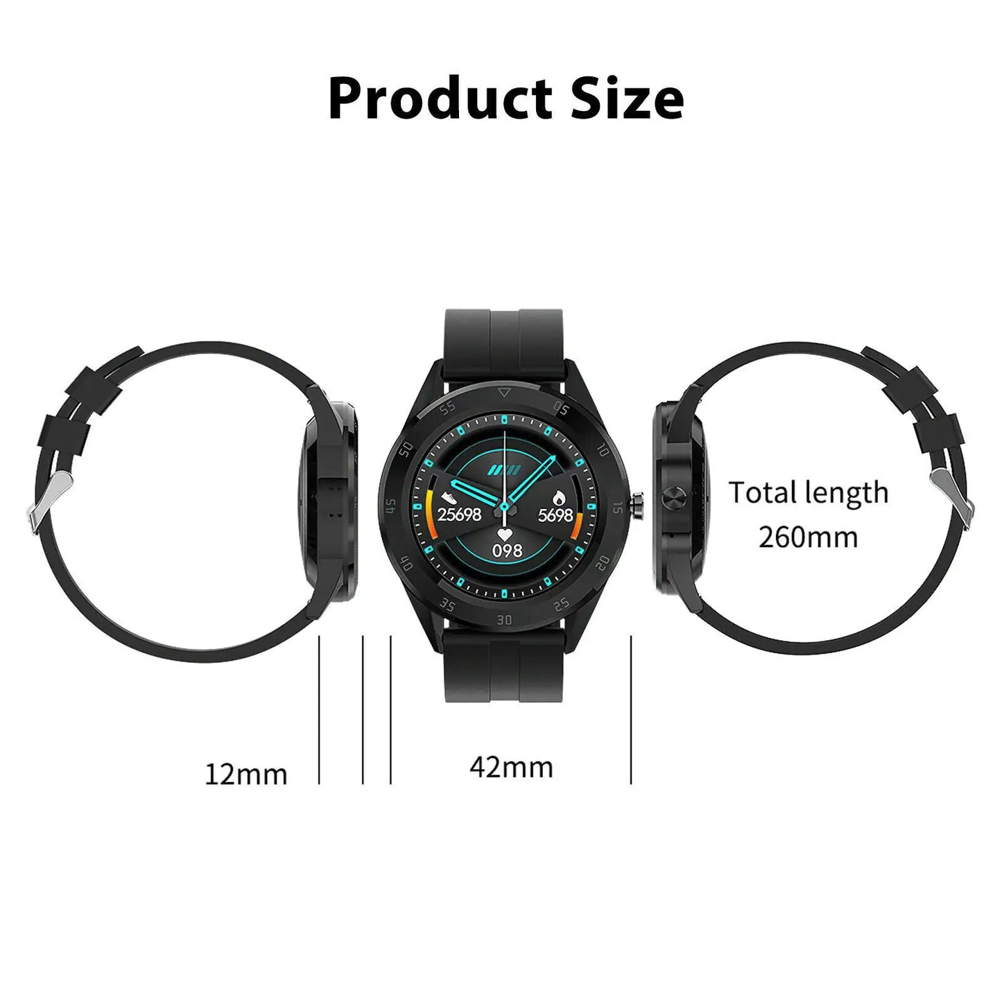 Waterproof Bluetooth Smart Watch Phone Mate Heart Rate Tracker For iOS Android by Anti Spier
