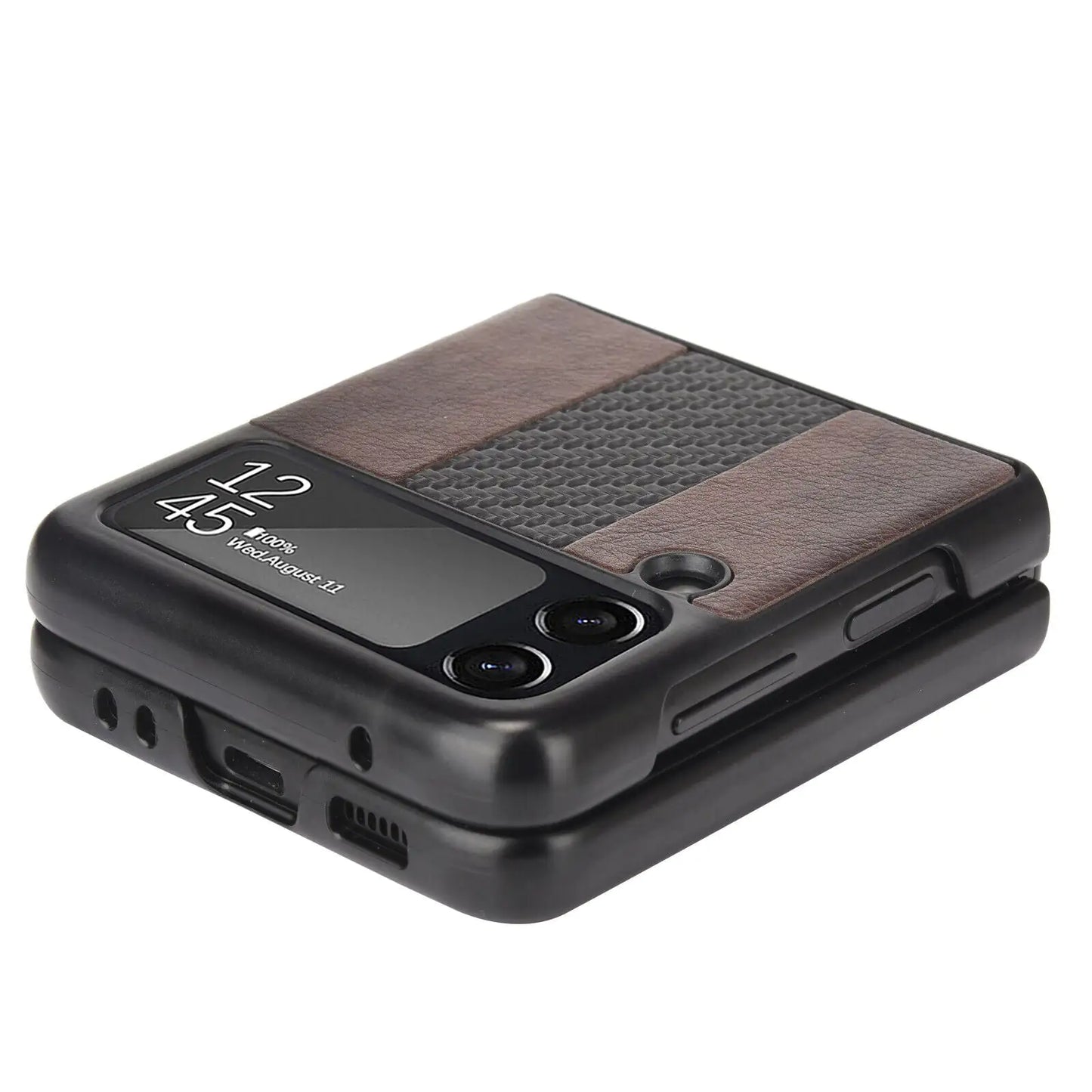 For Samsung Galaxy Z Flip 3 5G Slim Folding Leather Shockproof Phone Case Cover by Anti Spier