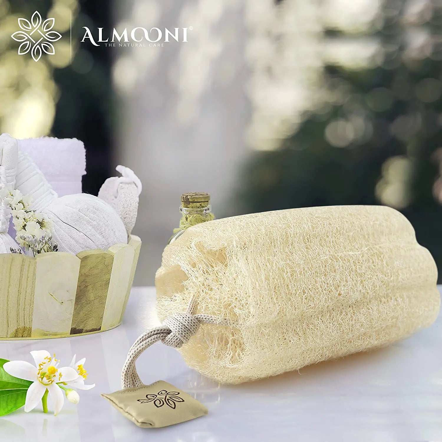 Almooni Egyptian Loofah Exfoliating Body Scrubber, Natural Real Egyptian Shower Loofah Sponge Body Scrubber for Women and Men, for Body and Face That Will Get You Clean - 2 Count (1 Pack) 2 Count (Pack of 1) by Anti Spier