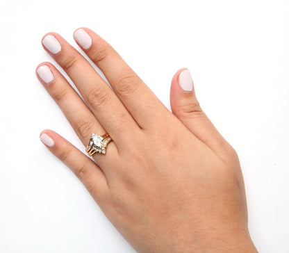 14K Two Tone 3/4 Cttw Diamond Engagement Ring Set (H-I Color, SI1-SI2 Clarity) by Anti Spier