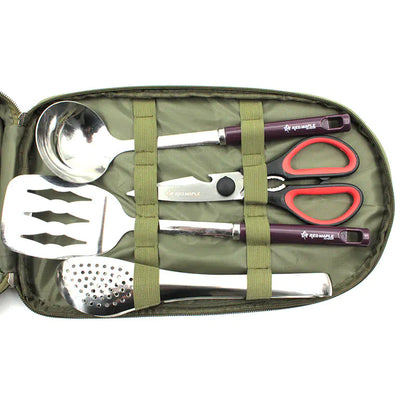 Outdoor Camping Cookware Set with BBQ Tools by Anti Spier