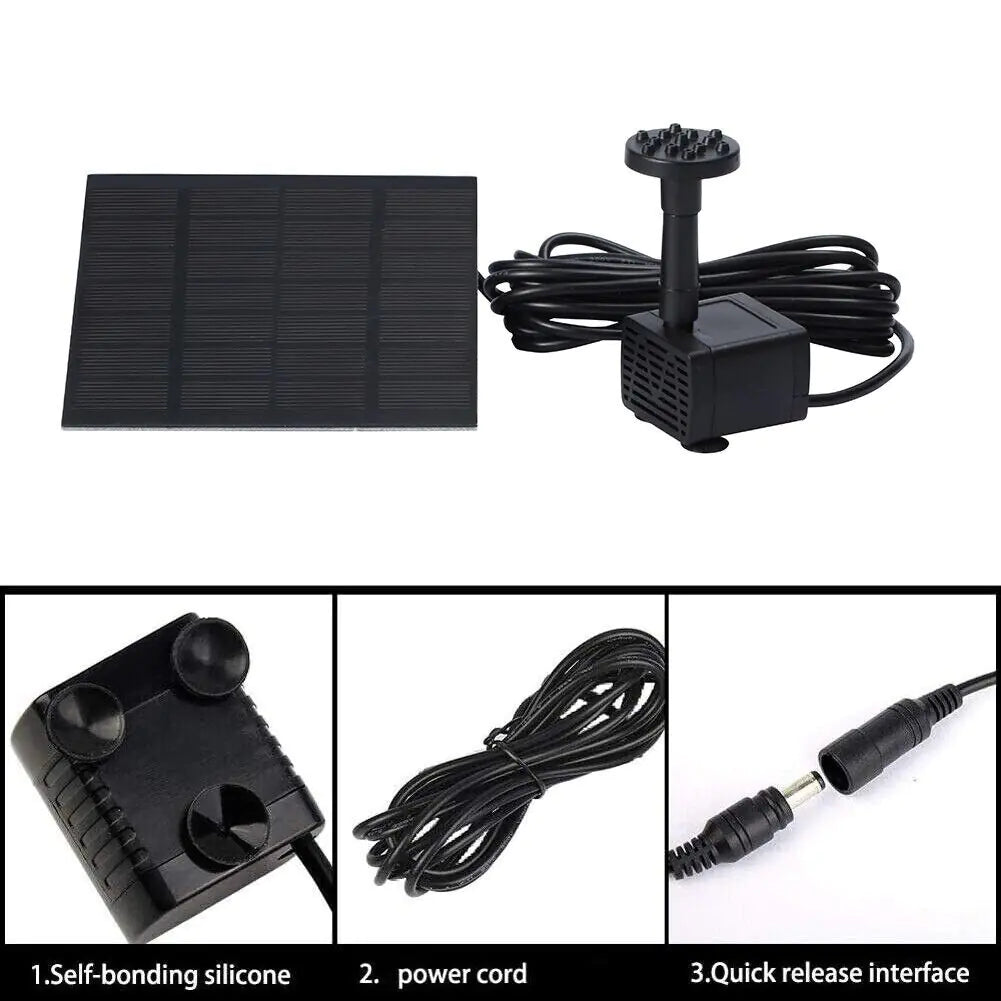 Solar Power Fountain Submersible Floating Water Pump Bird Bath Pond Garden Pool by Anti Spier