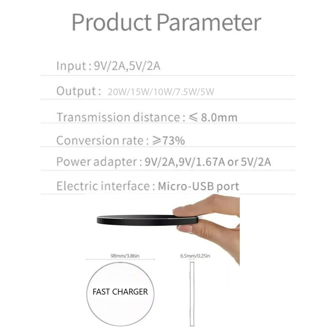 20W Wireless Charger Fast Charge Pad For Samsung iPhone XS Max X XR 12 13 Pro by Anti Spier