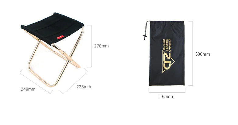Outdoor Folding Chair - 7075 Aluminum Fishing Stool by Anti Spier