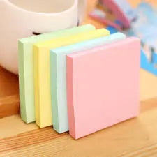 100 Ct. 3x3 Pastel Stick On Notes (4/Pack) – Sticky Notes by Anti Spier