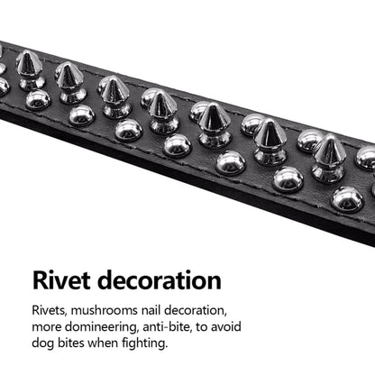 Spiked Studded Leather Dog Collar Rivets Pet Small Large Cat Pit Bull Adjustable by Anti Spier
