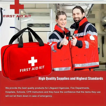 173pcs Large First Aid Kit: Portable Bag For Outdoor Hunting, Hiking, Camping And More - Including Emergency Supplies! by Anti Spier