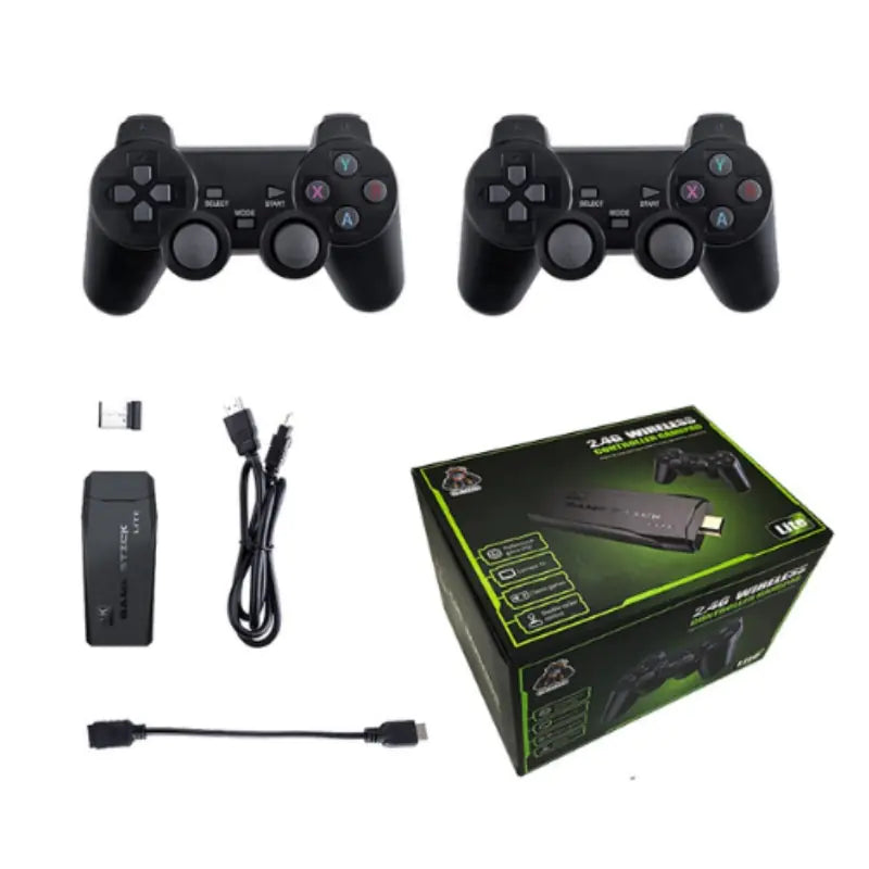 Ewwke M8 Video Game Console 2.4G Double Wireless Controller Game Stick 4K 10000 Games 64GB Retro Games by Anti Spier