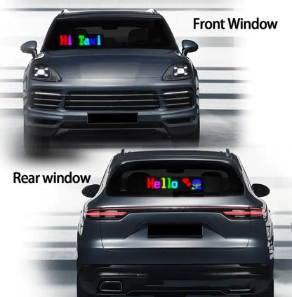 Programmable Car LED Sign LED Full-color Advertising Screen Ultra-thin Display Screen Custom Text Pattern Animation Display Car by Anti Spier