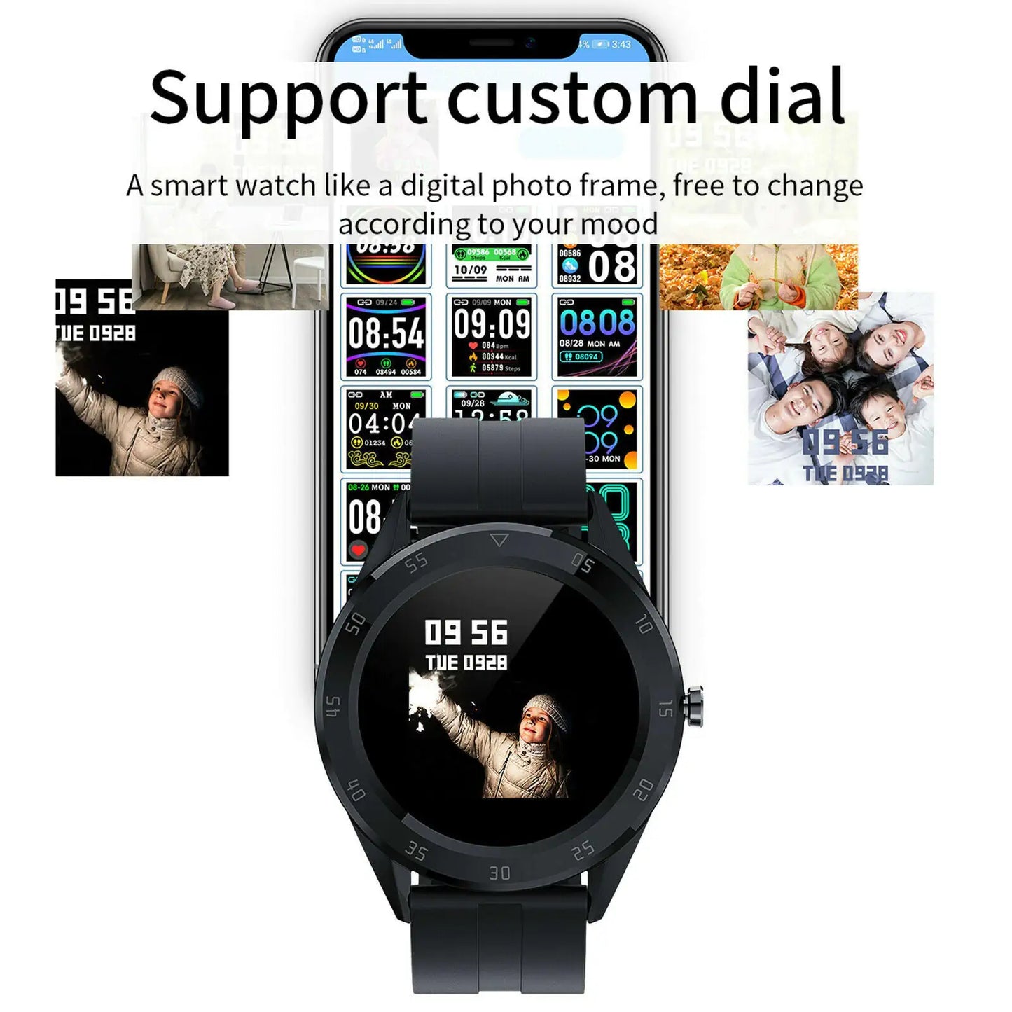 Waterproof Bluetooth Smart Watch Phone Mate Heart Rate Tracker For iOS Android by Anti Spier