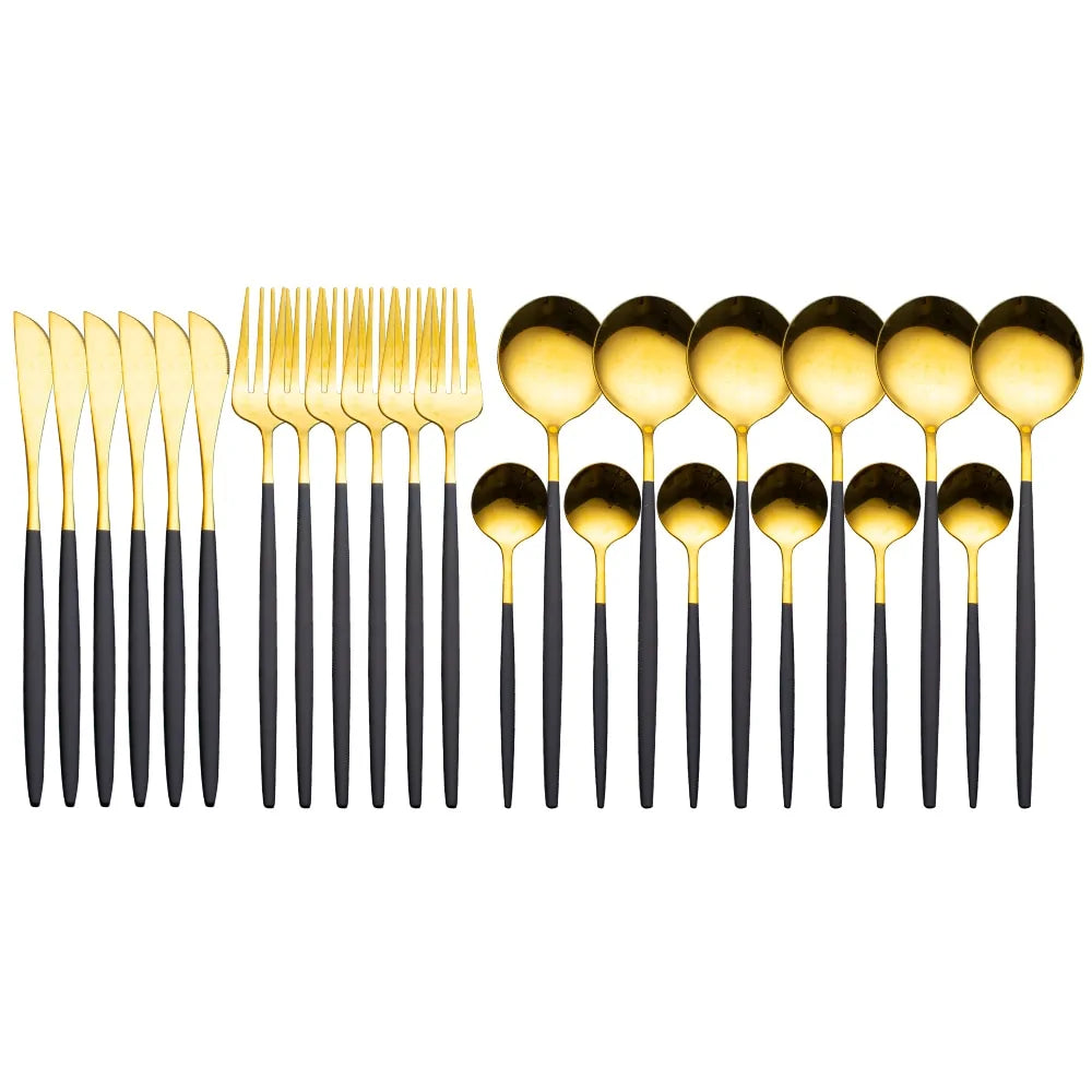 24 Pieces Luxury Cutlery Set by Anti Spier
