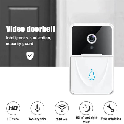Wireless Security WiFi Smart Doorbell Intercom Video Camera Bell Chime Door Ring by Anti Spier