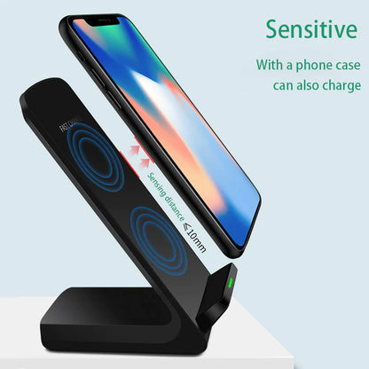 Qi Wireless Fast Charger Charging Pad Stand Dock For Samsung Galaxy iPhone Phone by Anti Spier