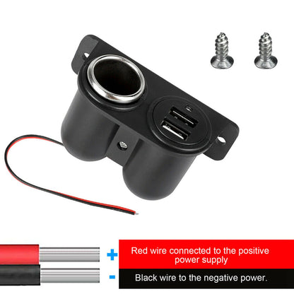 Car Cigarette Lighter Socket Splitter Dual USB Charger Power Adapter Outlet 12V by Anti Spier