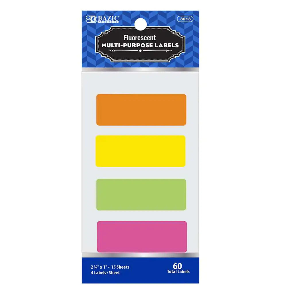 Fluorescent Multipurpose Label 2 3/4″ X 1″ (60/Pack) by Anti Spier