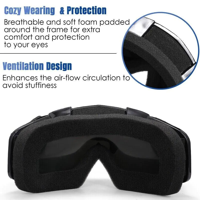 Motocross Goggles Racing Off-Road Dirt Bike ATV UTV BMX MX XC Motorcycle Eyewear by Anti Spier