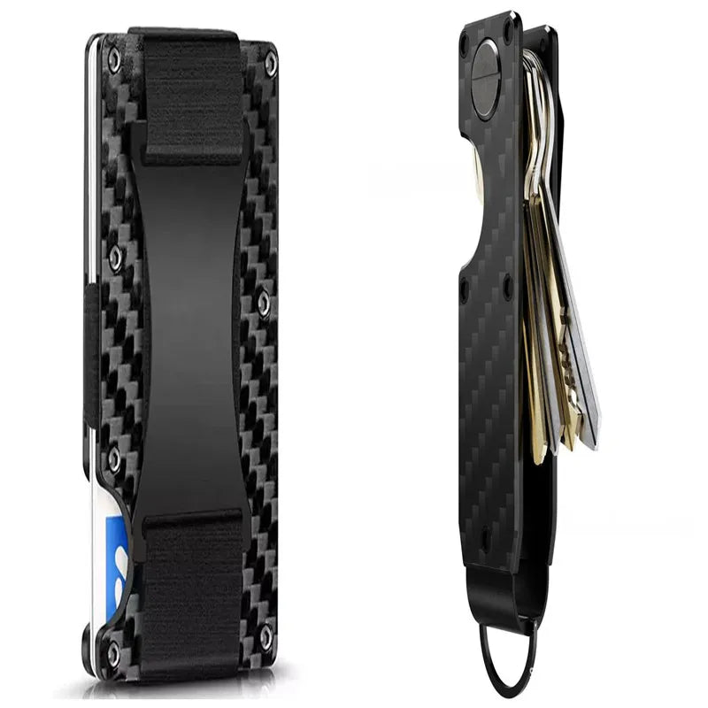 New Metal Card Bag Carbon Fiber Wallet Wallet RFID Anti-theft Swiping Blocking Technology by Anti Spier