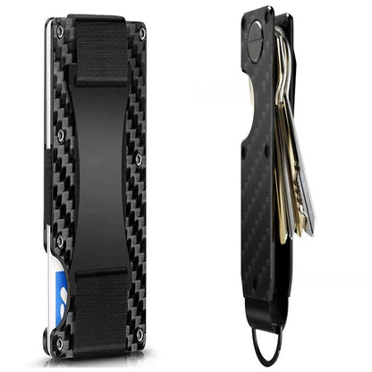 New Metal Card Bag Carbon Fiber Wallet Wallet RFID Anti-theft Swiping Blocking Technology by Anti Spier