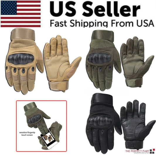 Tactical Motorcycle Motocross Full Finger Gloves Motorbike Riding Racing Mittens by Anti Spier