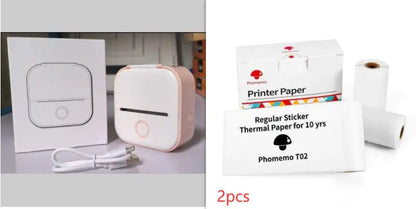 Portable Mini Thermal Label Printer Home Photo Printer Student Wrong Question Printer Bluetooth Mini Label Printer Price Tag by Anti Spier