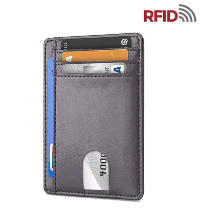 Leather Slim Wallet Credit Card Holder RFID Blocking Pocket ID Money USA by Anti Spier