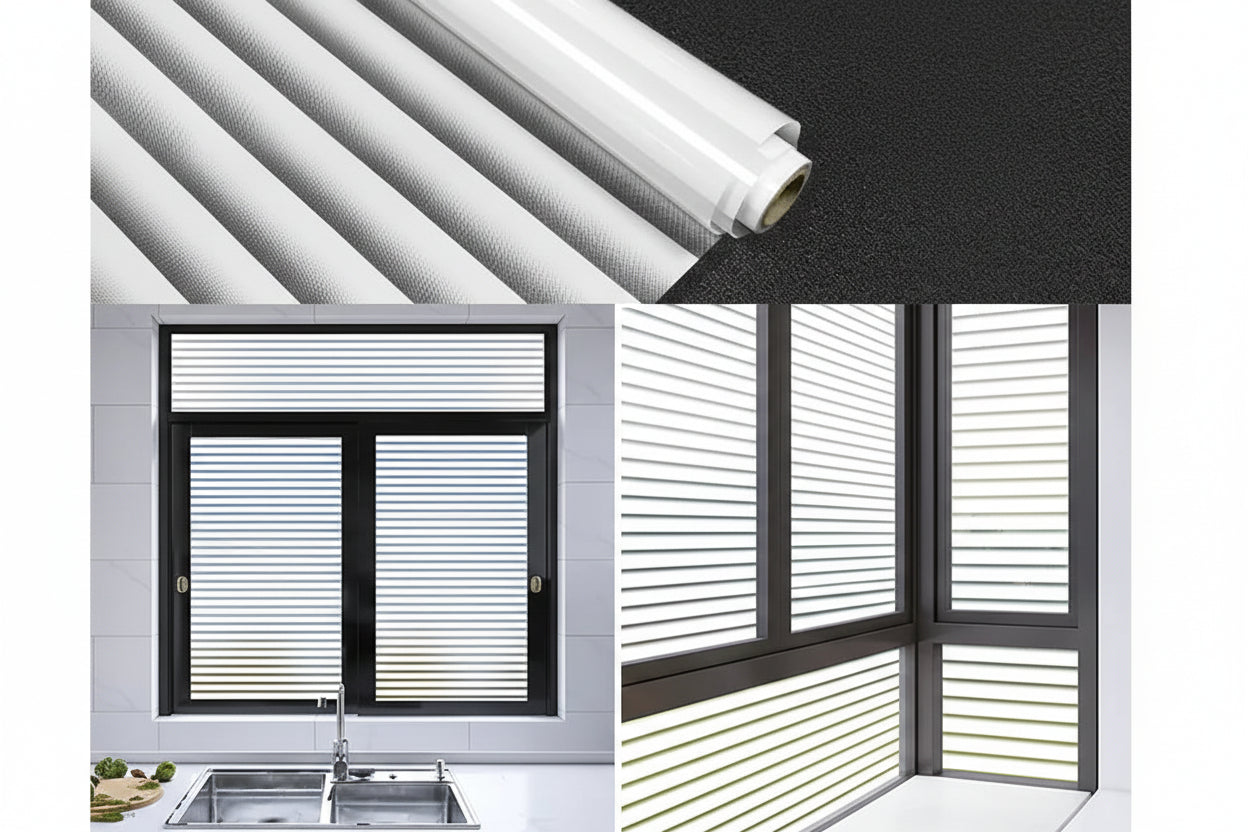 Frosted Glass Privacy Window Film for Offices - Static Cling Light Control by Anti Spier
