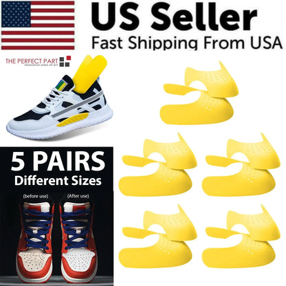 5 Pairs Shoe Protector Anti Crease Force Fields Cover Toe Cap Creasing Decreaser by Anti Spier