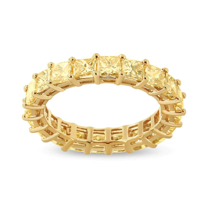 14K Yellow Gold 4.00 Cttw Shared Prong Set Princess Cut Diamond Eternity Band Ring (J-K Color, VS1-VS2 Clarity) by Anti Spier