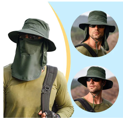 Wide Brim Sun Hat UV Protection Bucket Cap For Hiking Camping Fishing Safari Men by Anti Spier