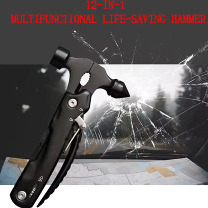 High-Quality Multi-Tool Hammer Hatchet with Knife, Saw, and Mini Claw – Ultimate Car Safety Hand Tool by Anti Spier