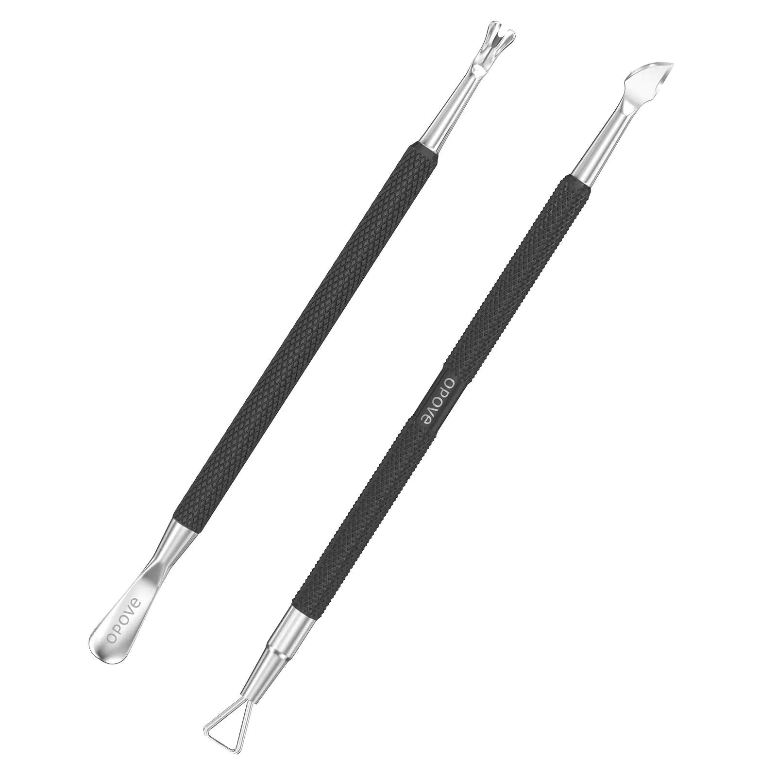 Cuticle Pusher Nail Polish Remover Stainless Steel Manicure Tool Set Gel Nail Polish Peeler Scraper Nail Cleaner Pedicure Kit for Fingernail and Toenail, opove P1, Matter Black… Buy X7 Get This 90% Off by Anti Spier