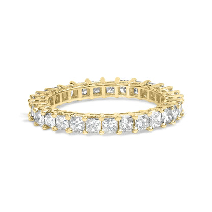 14K Yellow Gold 2.00 Cttw Shared Prong Set Princess Cut Diamond Eternity Band Ring (J-K Color, SI1-SI2 Clarity) - Ring Size 7 by Anti Spier