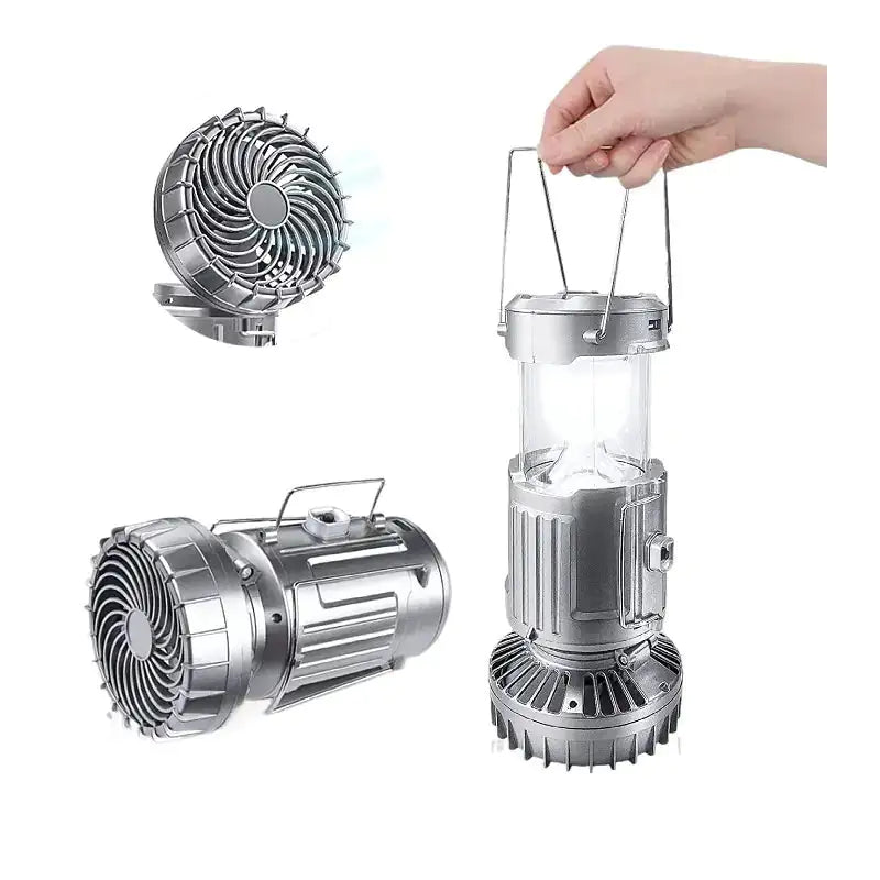 Portable Outdoor Solar LED Lights Waterproof Lantern with Fan by Anti Spier