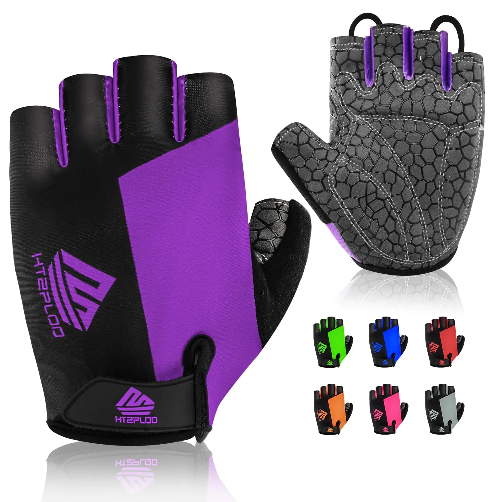 Bike Gloves Cycling Gloves Biking Gloves Bicycle Gloves for Men Women with Anti-Slip Shock-Absorbing Pad,Light Weight Half Finger Gloves for Cycling Workout Training Outdoor Black&gray X-Large by Anti Spier