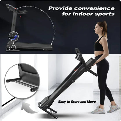 Folding Treadmill with Pulse Sensor by Anti Spier