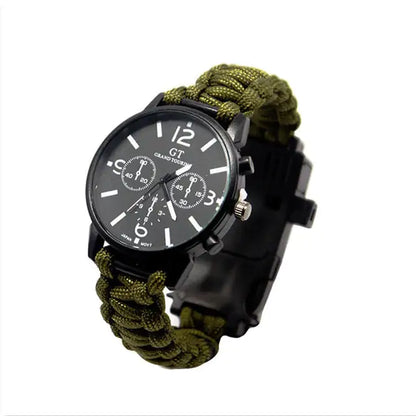Outdoor Multi function Camping Survival Watch Bracelet Tools With LED Light by Anti Spier