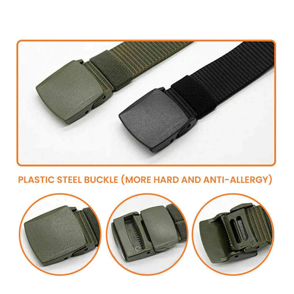 Men's Plastic Cam Buckle Nylon Belt by Anti Spier
