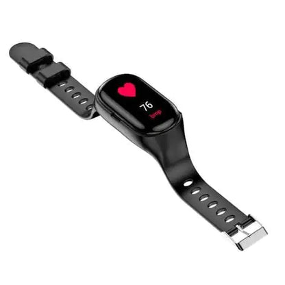 Smart Watch with Built-in TWS Wireless Bluetooth Earphone Blood Heart Rate Monitor by Anti Spier
