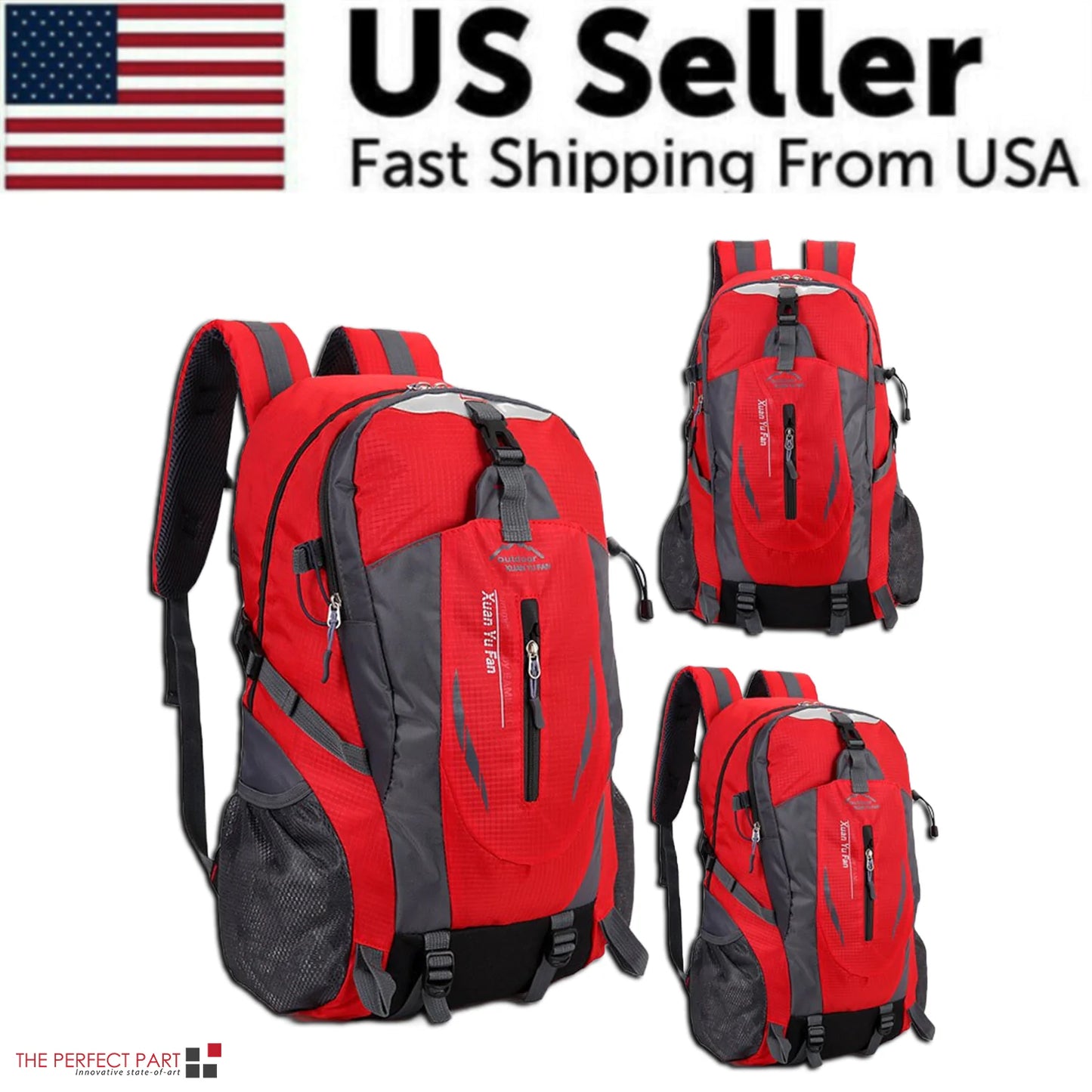 40L Men Women Travel Backpack Rucksack Camping Laptop Hiking School Book Bag USA by Anti Spier